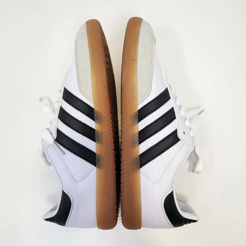 Adidas Samba OG White Black Trainers Sneakers Women Size 9.5 Leather IF0462